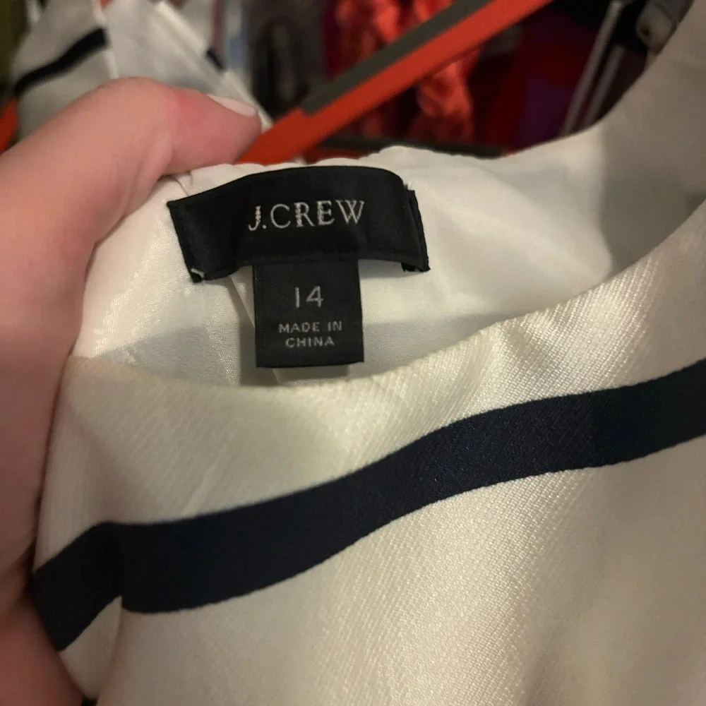 J. Crew Scoopneck Midi Dress in Jacquard Stripe